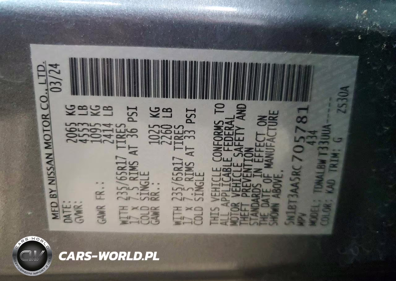 2024 Nissan Rogue S VIN:5N1BT3AA5RC705781 - 13