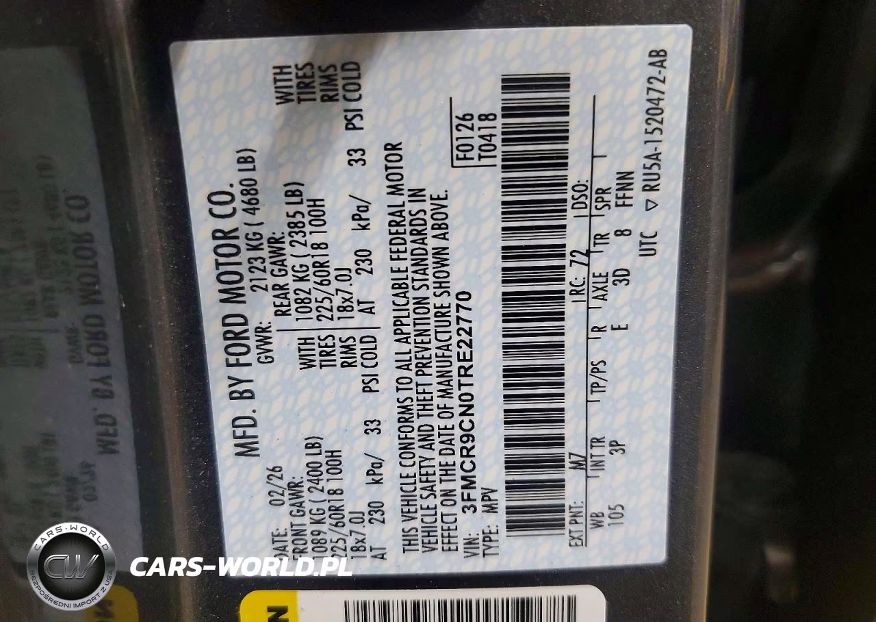 2026 Ford Bronco Sport Outer Banks VIN:3FMCR9CN0TRE22770 - 13