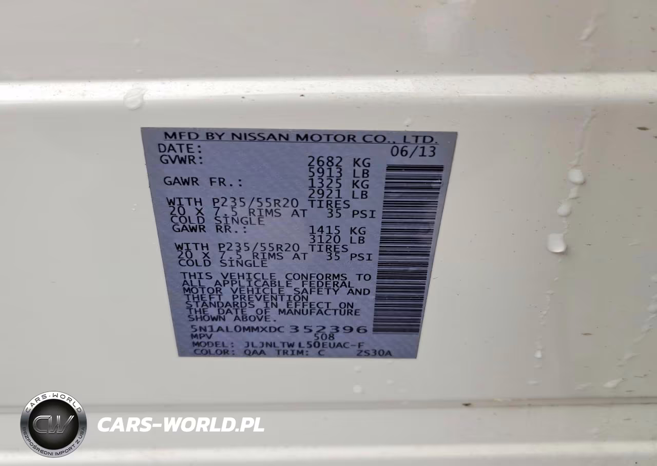 2013 Infiniti Jx35 Base VIN:5N1AL0MMXDC352396 - 13
