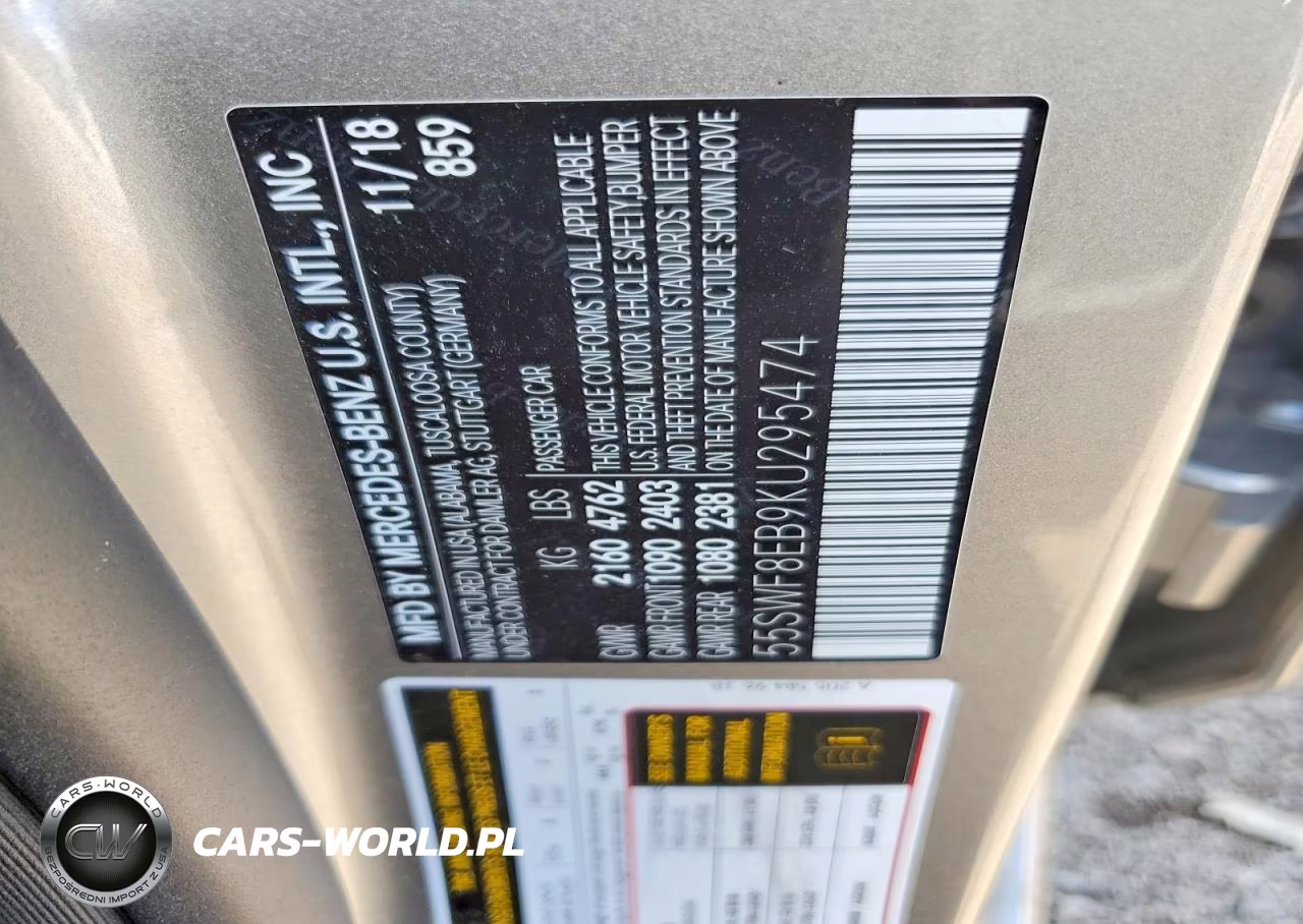 2019 Mercedes-Benz C 300 4Matic VIN:55SWF8EB9KU295474 - 12