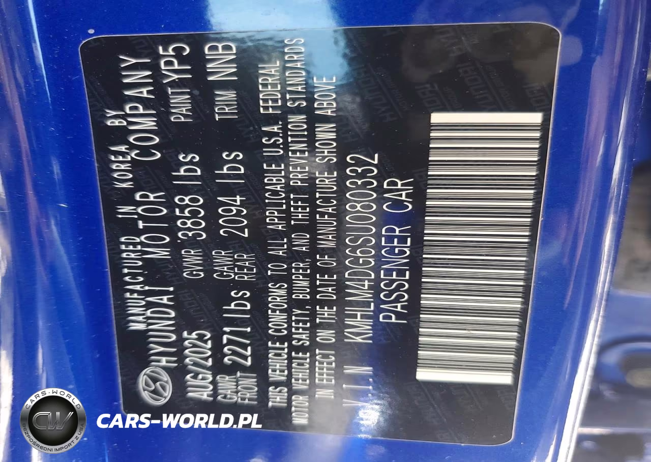 2025 Hyundai Elantra Sel Sport VIN:KMHLM4DG6SU080332 - 12
