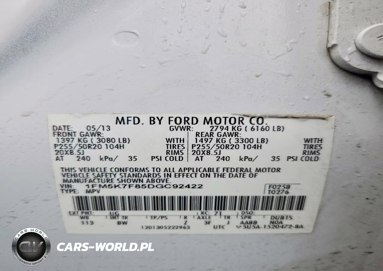2013 Ford Explorer Limited VIN:1FM5K7F85DGC92422 - 13