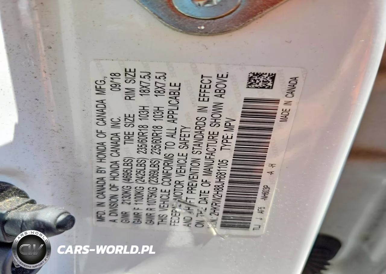 2018 Honda Cr-V Exl VIN:2HKRW2H88JH681105 - 14