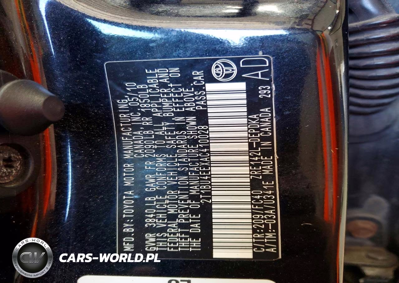 2010 Toyota Corolla Le VIN:2T1BU4EEXAC410028 - 12