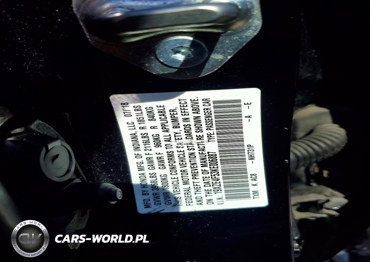 2019 Honda Insight Ex VIN:19XZE4F53KE006887 - 12