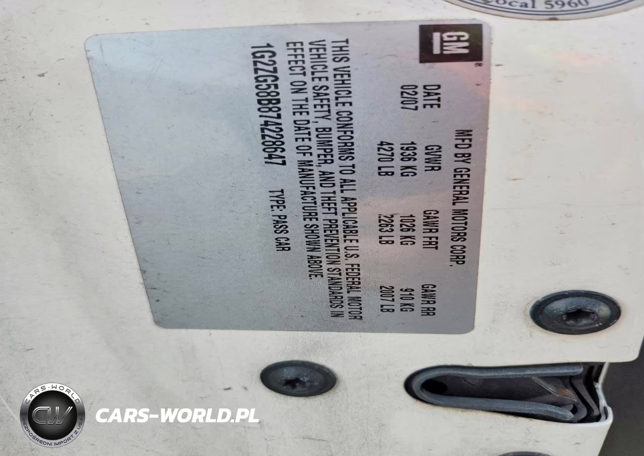 2007 Pontiac G6 Base VIN:1G2ZG58B874228647 - 12
