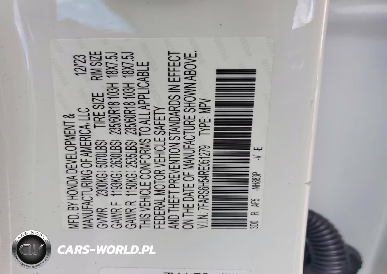 2024 Honda Cr-V VIN:7FARS6H54RE051279 - 13