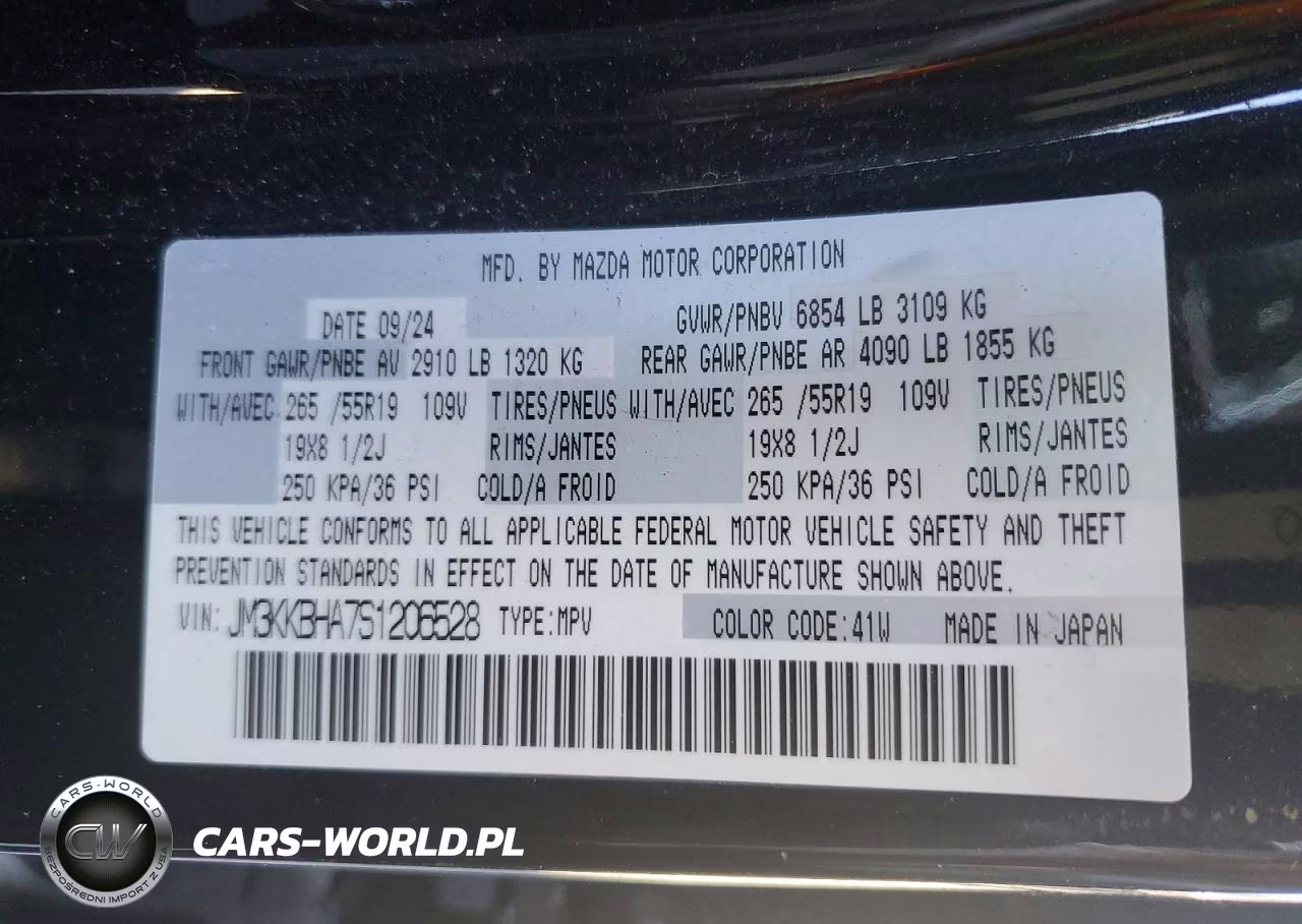 2025 Mazda Cx-90 Preferred VIN:JM3KKBHA7S1206528 - 13