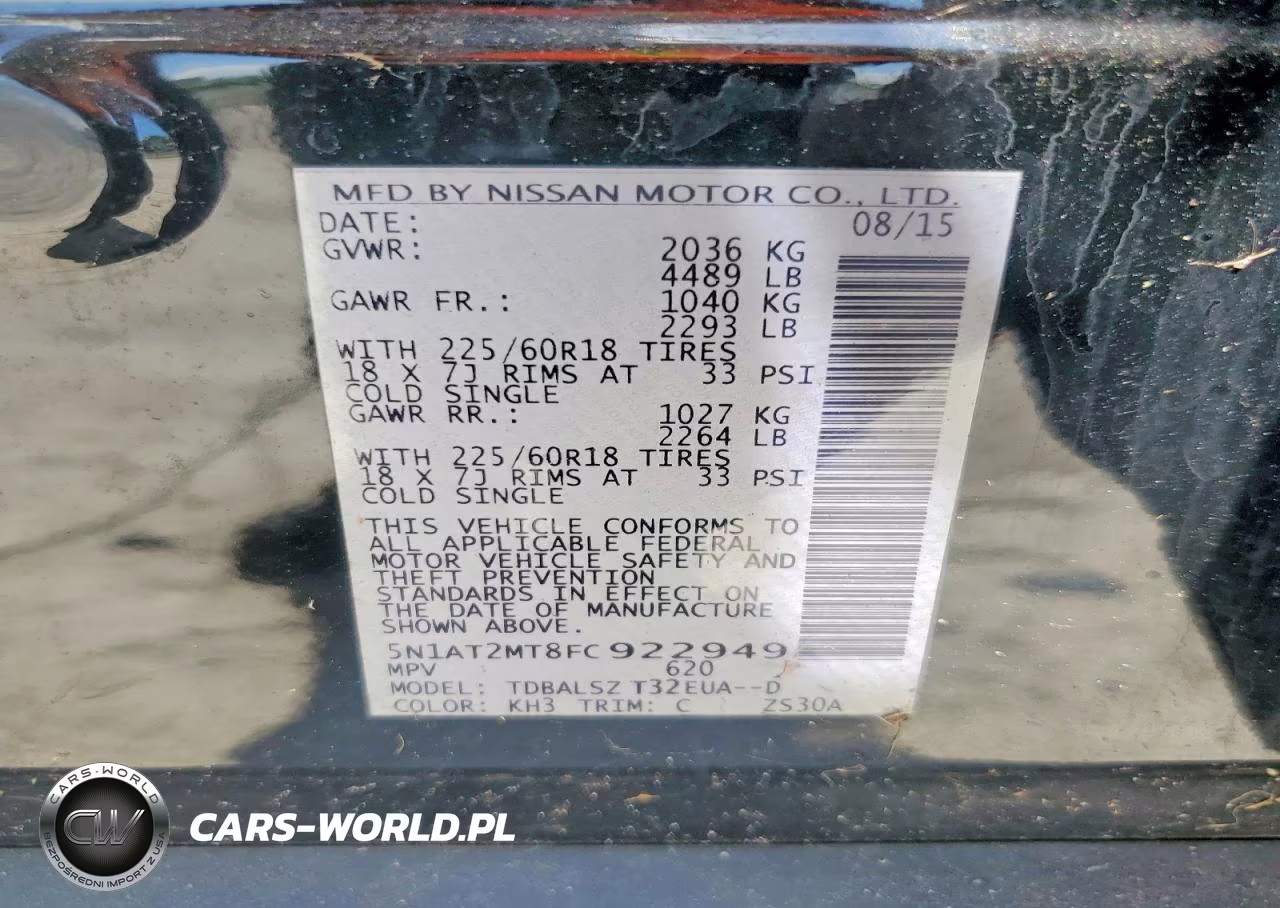 2015 Nissan Rogue Sl VIN:5N1AT2MT8FC922949 - 13