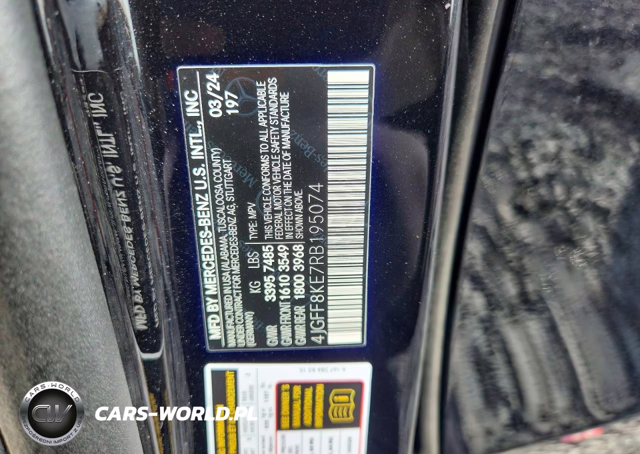2024 Mercedes-Benz Gls 63 Amg 4Matic VIN:4JGFF8KE7RB195074 - 12