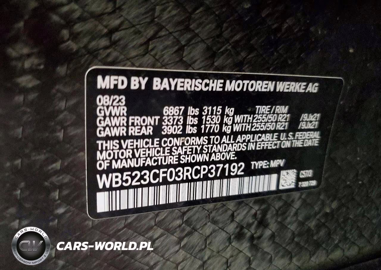 2024 BMW Ix xDrive50 VIN:WB523CF03RCP37192 - 14