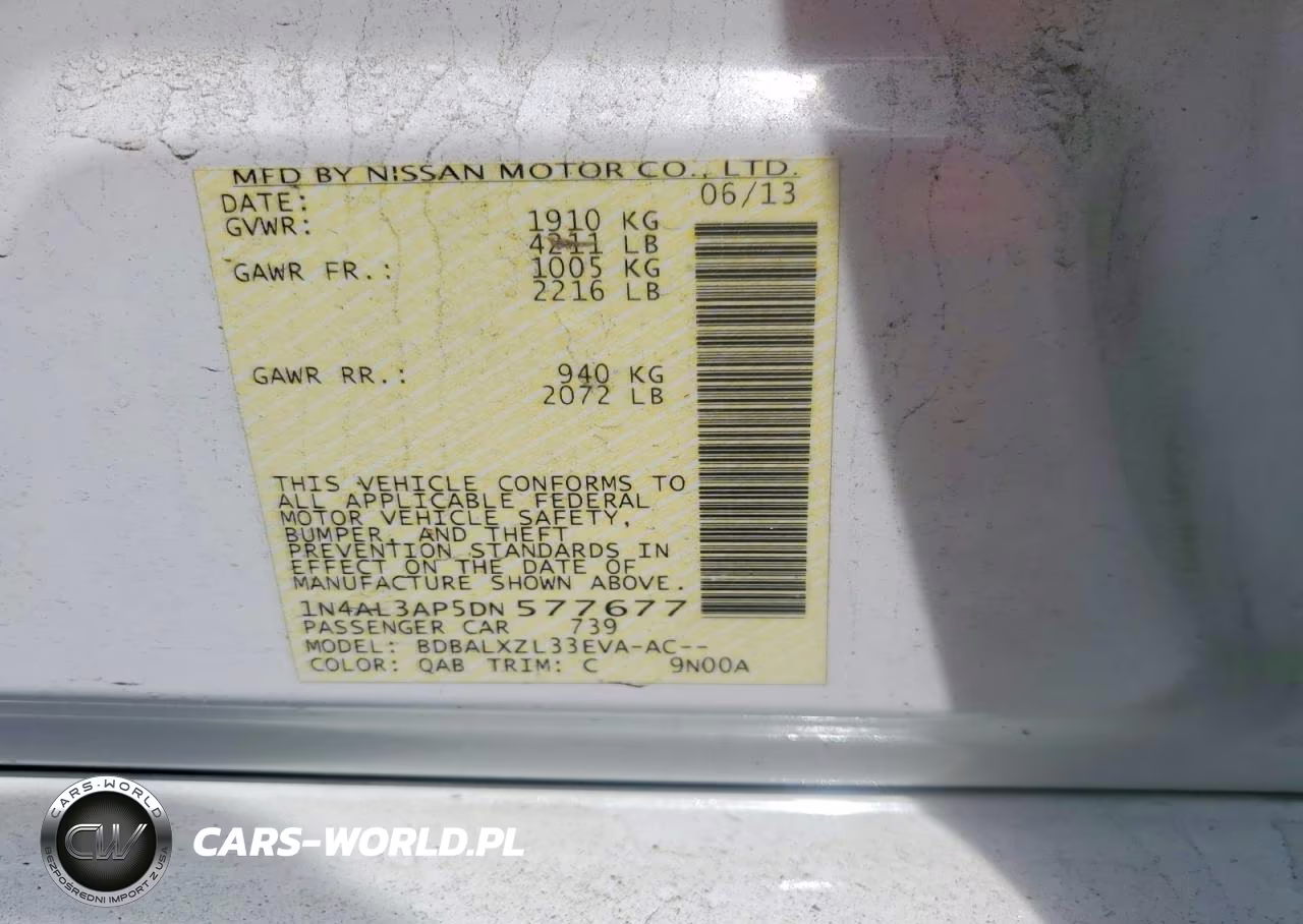 2013 Nissan Altima 2.5 VIN:1N4AL3AP5DN577677 - 12