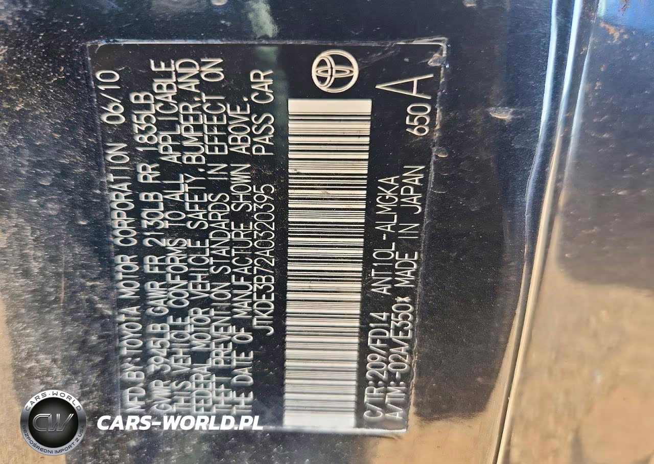 2010 Scion Tc Base VIN:JTKDE3B72A0320395 - 12