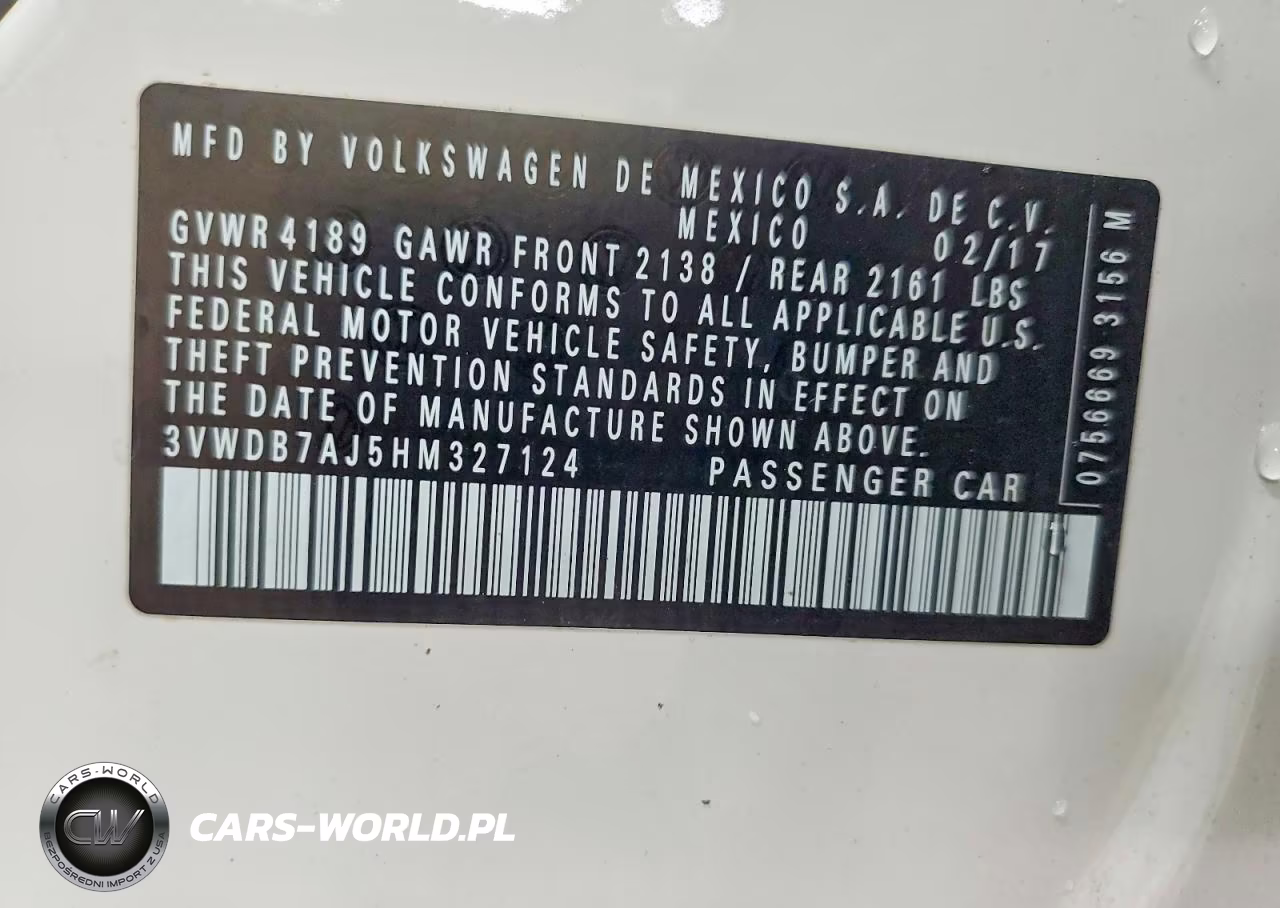 2017 Volkswagen Jetta Se VIN:3VWDB7AJ5HM327124 - 12