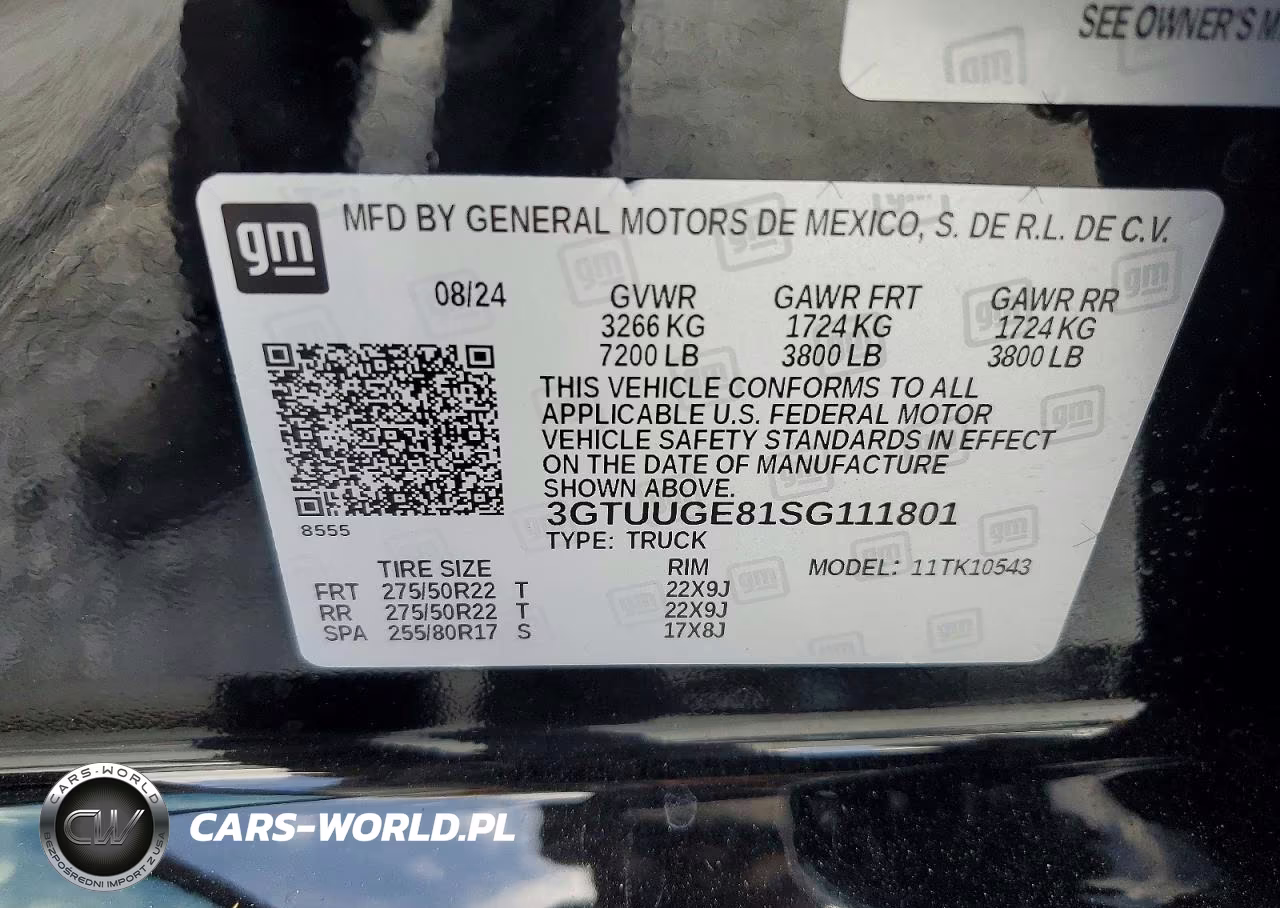 2025 GMC Sierra K1500 Denali VIN:3GTUUGE81SG111801 - 12