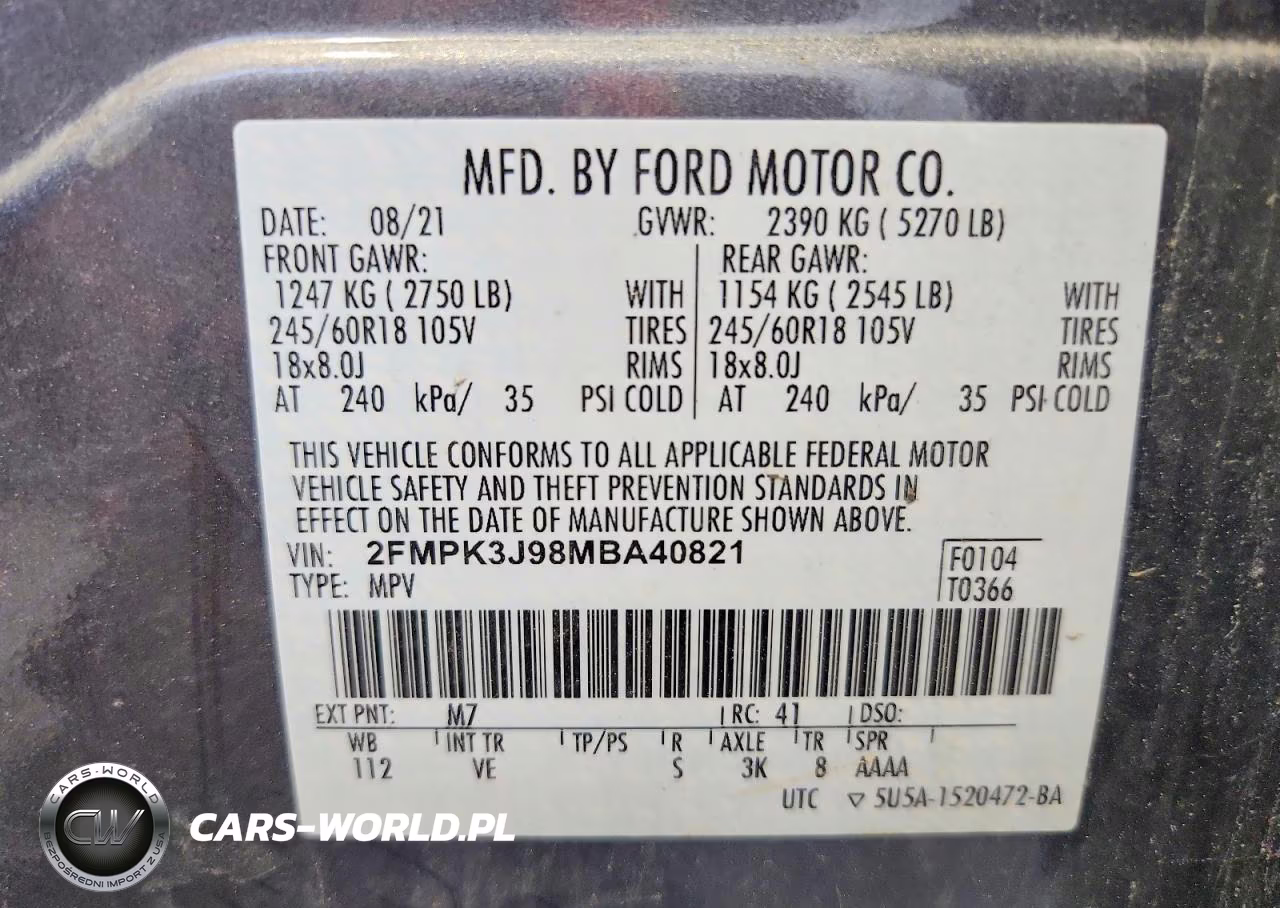2021 Ford Edge Sel VIN:2FMPK3J98MBA40821 - 13