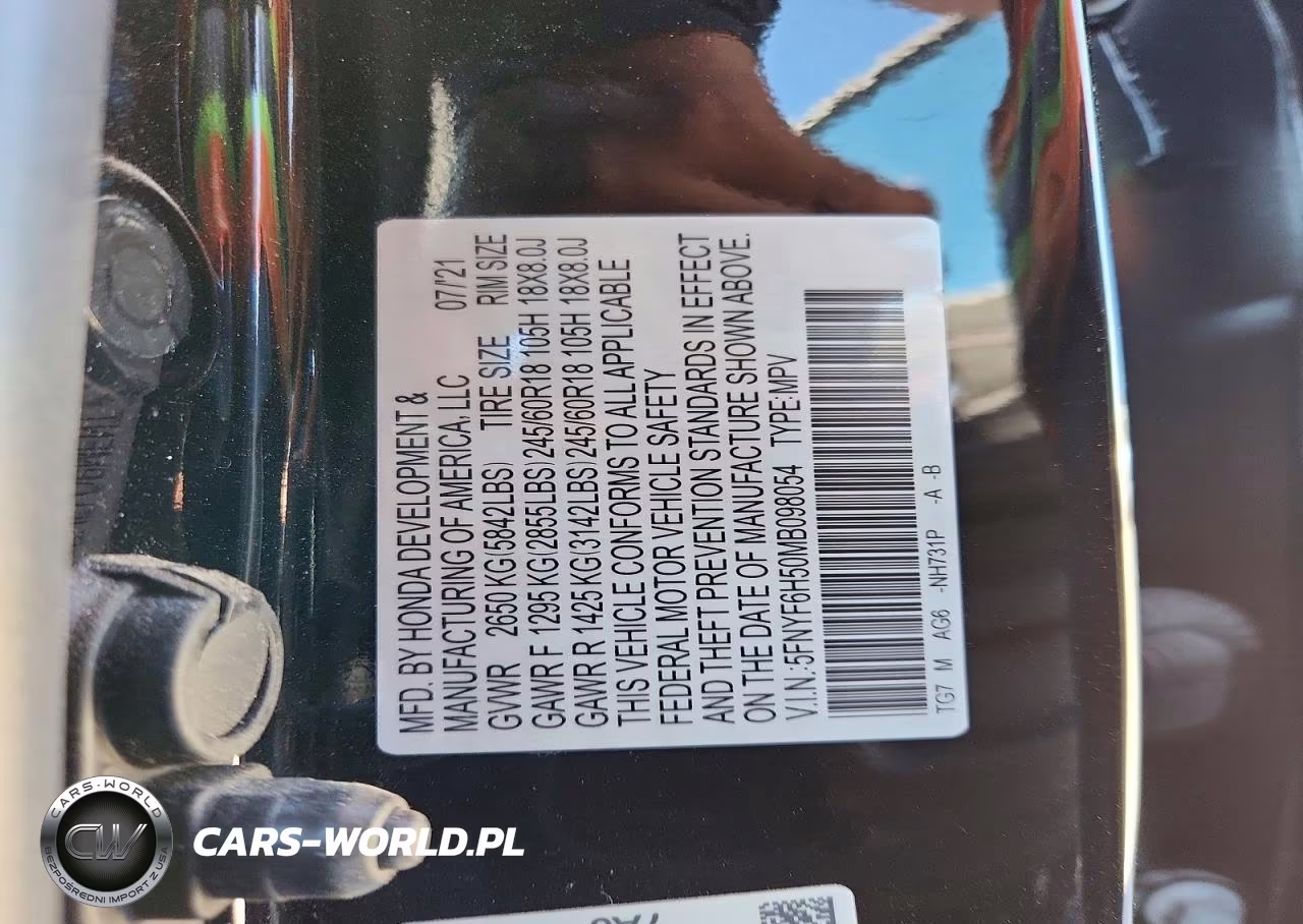 2021 Honda Pilot Exl VIN:5FNYF6H50MB098054 - 12