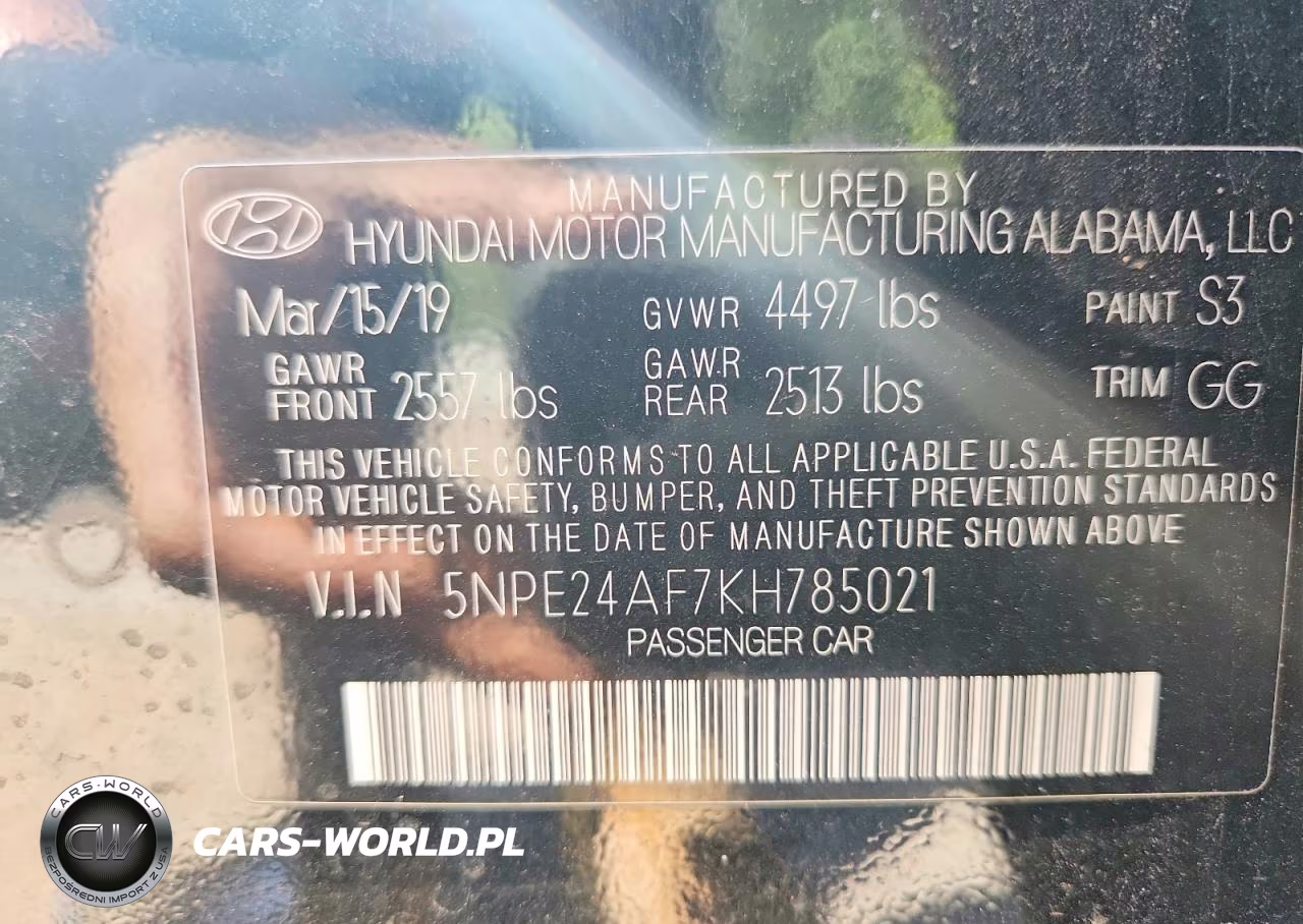 2019 Hyundai Sonata Se VIN:5NPE24AF7KH785021 - 12