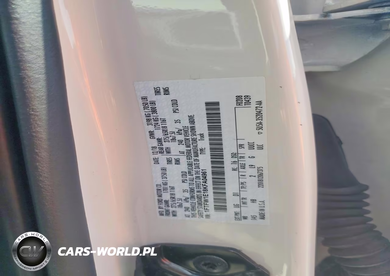 2019 Ford F150 Supercrew VIN:1FTFW1E18KFA04961 - 12