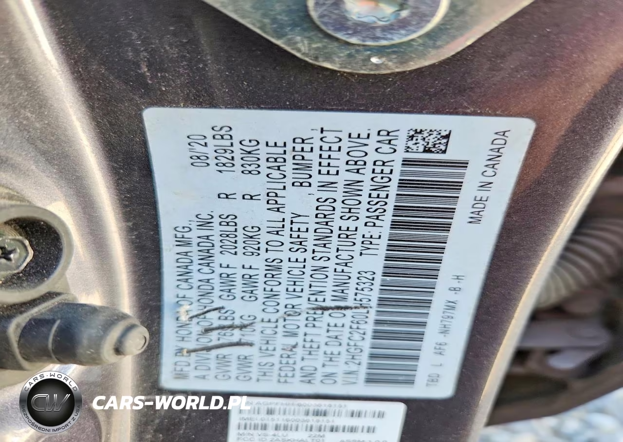 2020 Honda Civic Lx VIN:2HGFC2F60LH575323 - 12