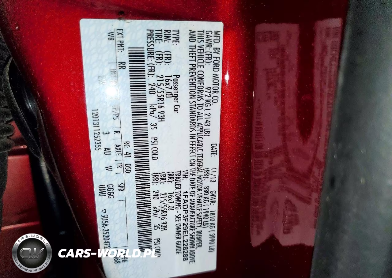 2014 Ford Focus Se VIN:1FADP3F29EL228288 - 12