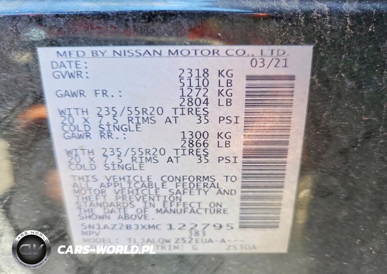 2021 Nissan Murano Sv VIN:5N1AZ2BJXMC122795 - 14