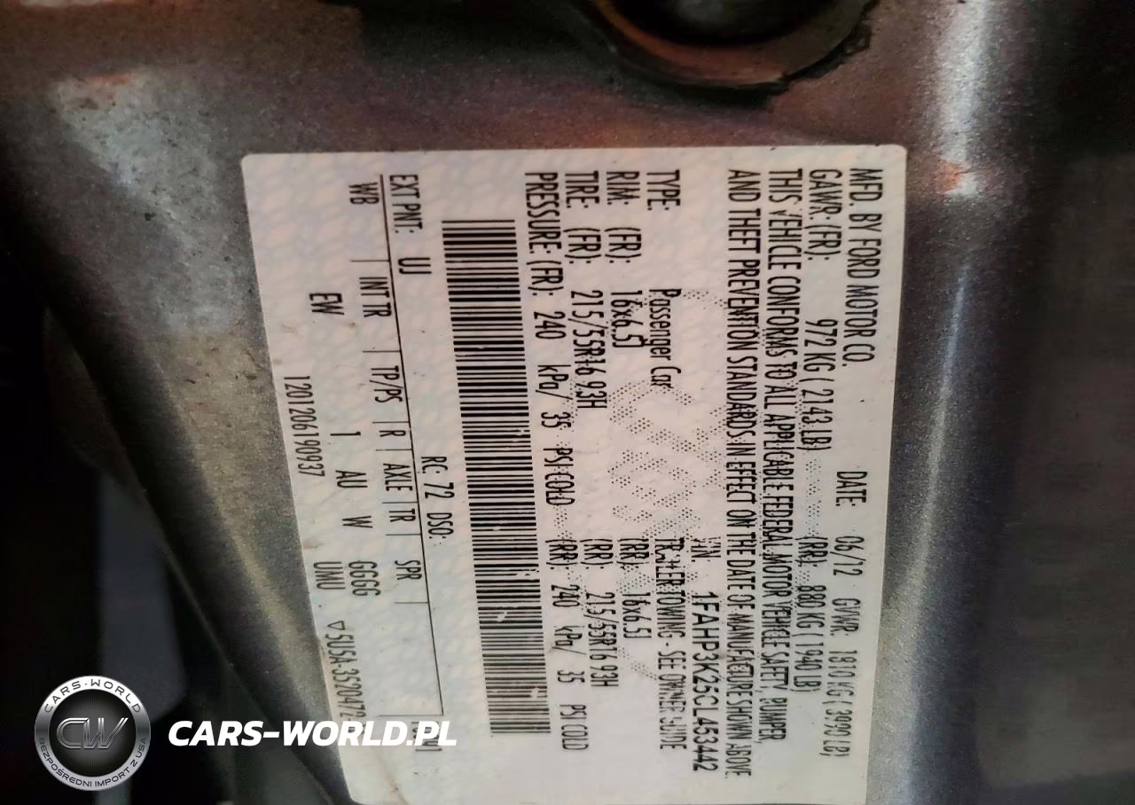 2012 Ford Focus Se VIN:1FAHP3K25CL453442 - 12