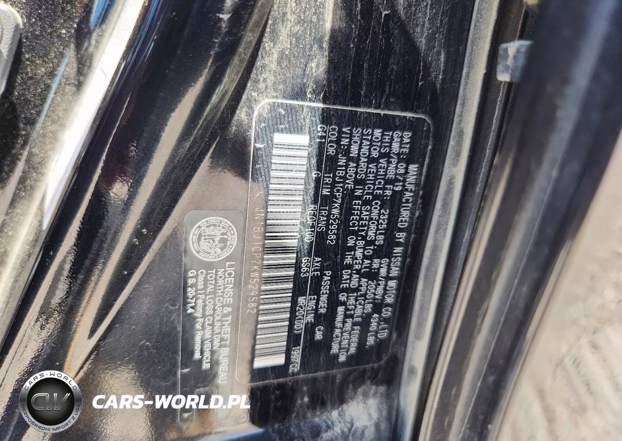 2019 Nissan Rogue Sport S VIN:JN1BJ1CP7KW529582 - 13