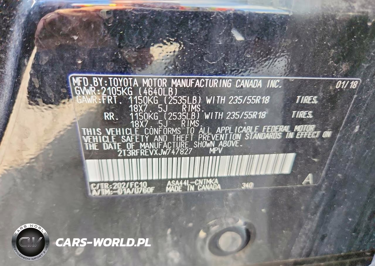 2018 Toyota Rav4 Adventure VIN:2T3RFREVXJW747827 - 13