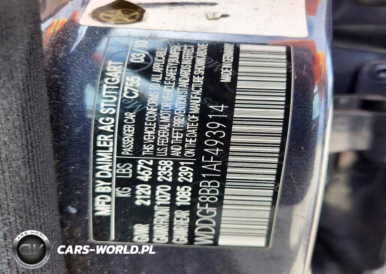 2010 Mercedes-Benz C 300 4Matic VIN:WDDGF8BB1AF493914 - 12