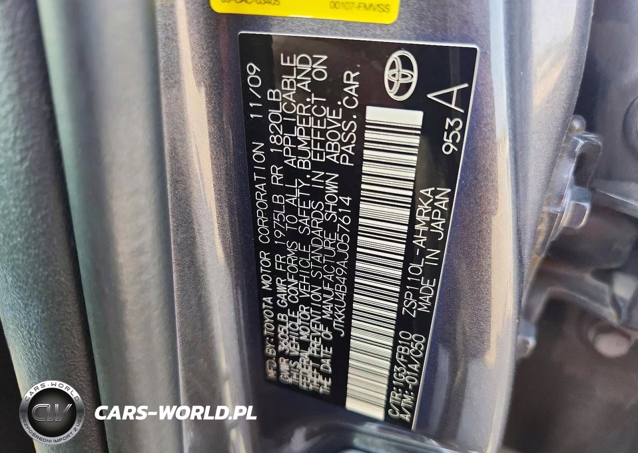 2010 Scion Xd Base VIN:JTKKU4B49AJ057614 - 12