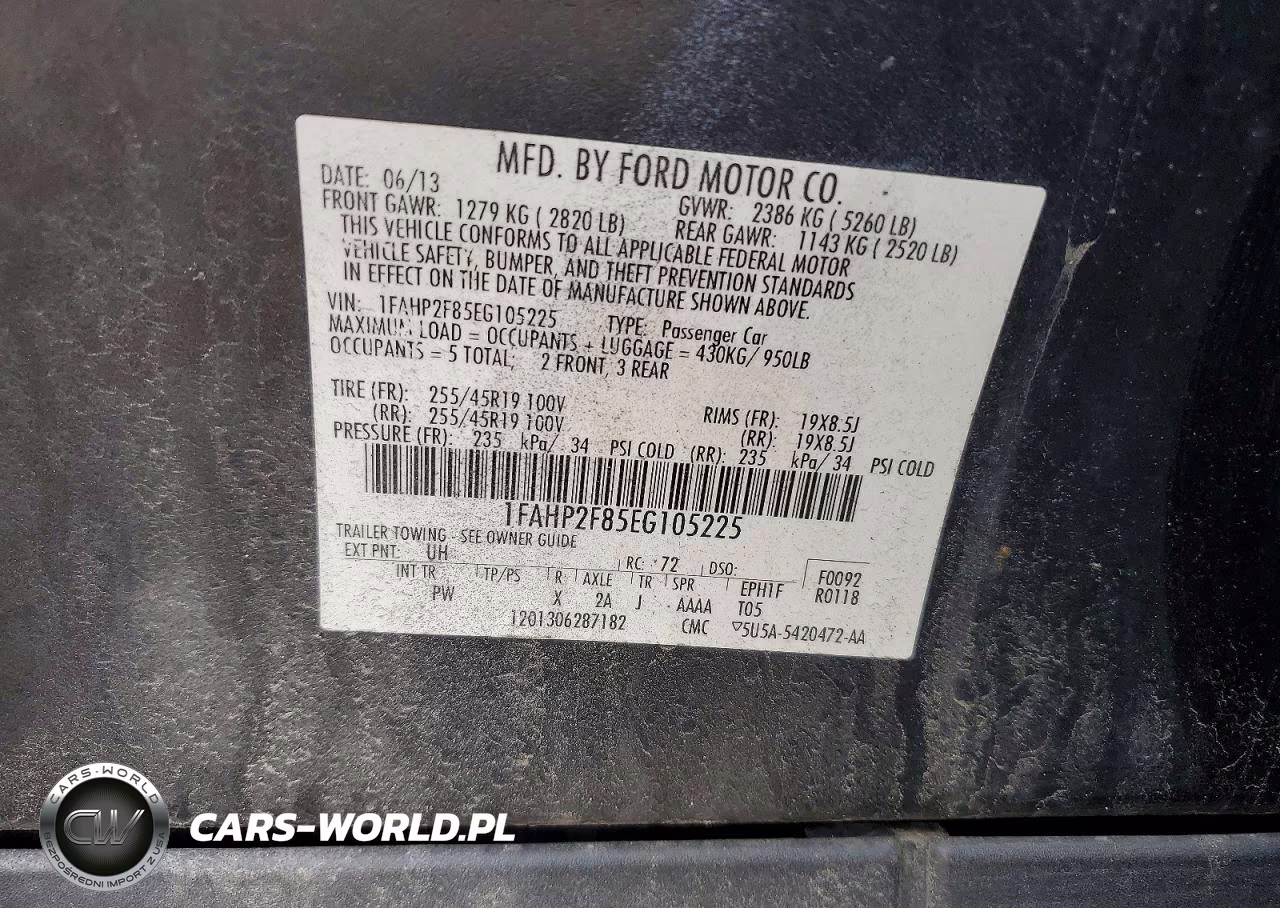 2014 Ford Taurus Limited VIN:1FAHP2F85EG105225 - 12