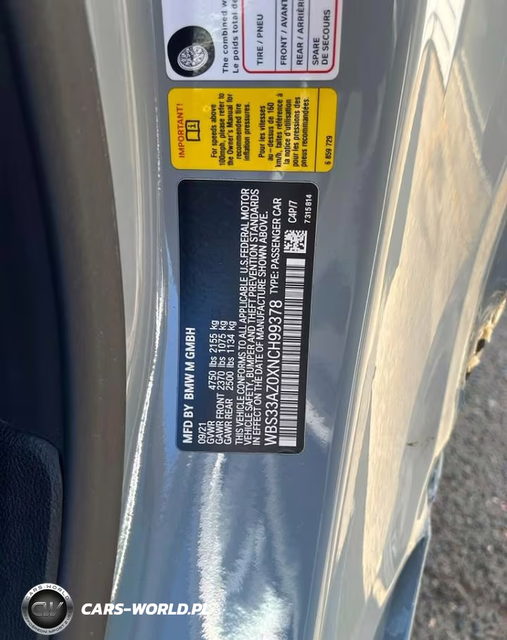 2022 BMW M4 Competition VIN:WBS33AZ0XNCH99378 - 10
