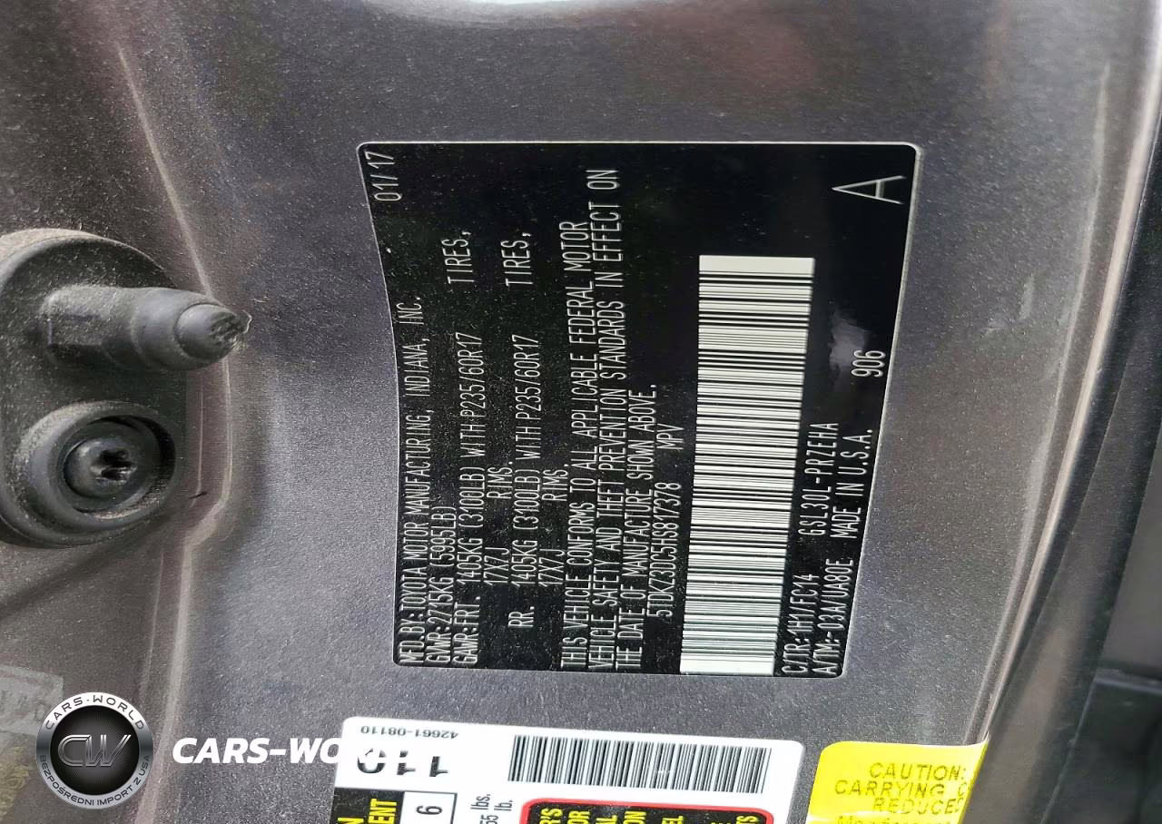 2017 Toyota Sienna Le VIN:5TDKZ3DC5HS817378 - 13