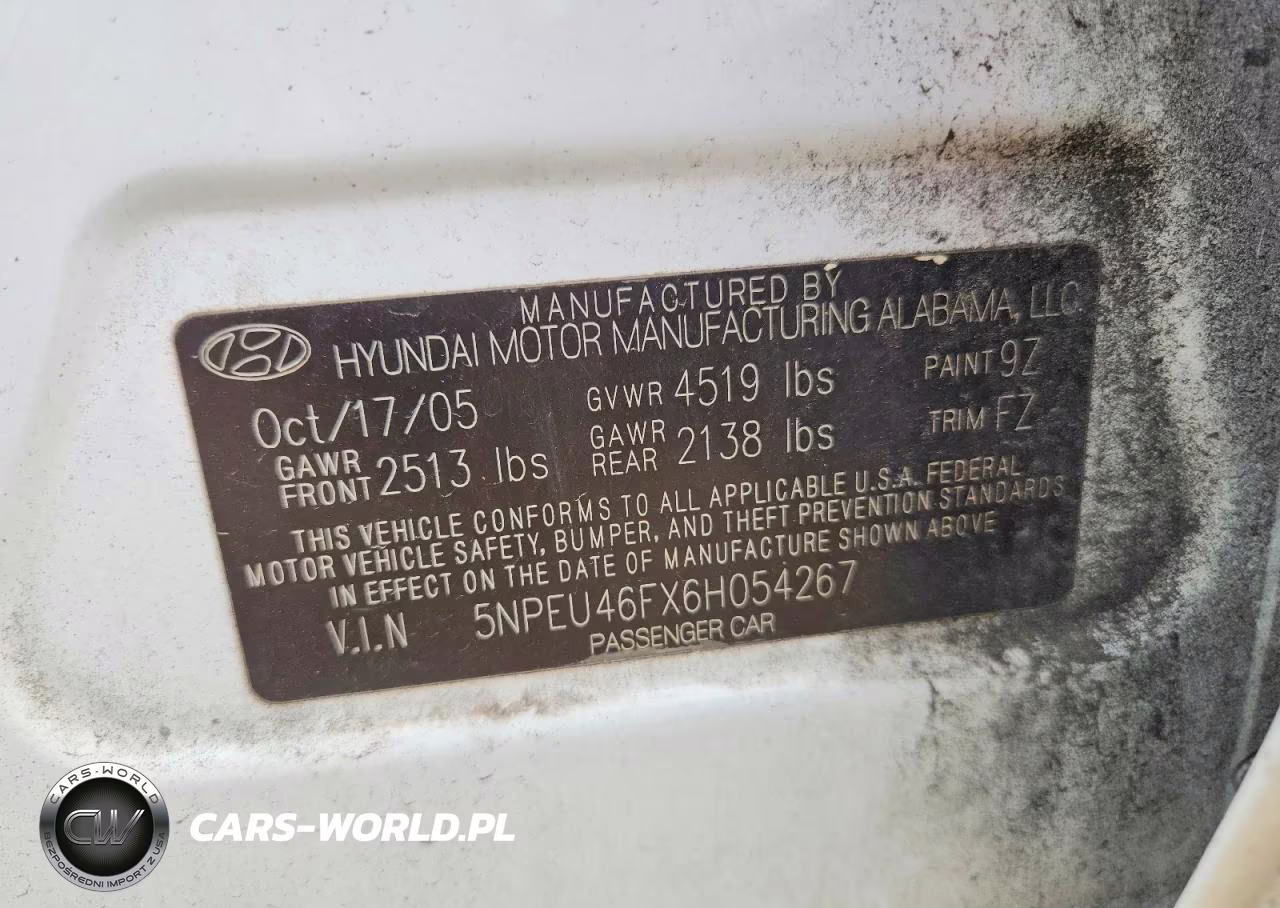 2006 Hyundai Sonata Gls V6 VIN:5NPEU46FX6H054267 - 12
