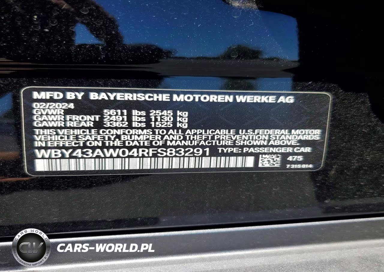 2024 BMW I4 Edrive 35 VIN:WBY43AW04RFS83291 - 12