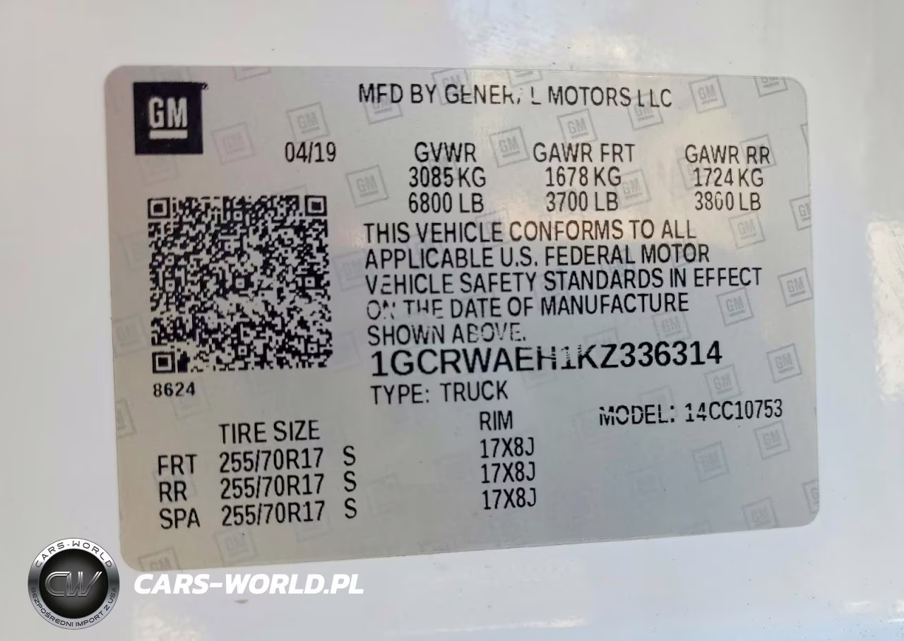 2019 Chevrolet Silverado C1500 VIN:1GCRWAEH1KZ336314 - 13