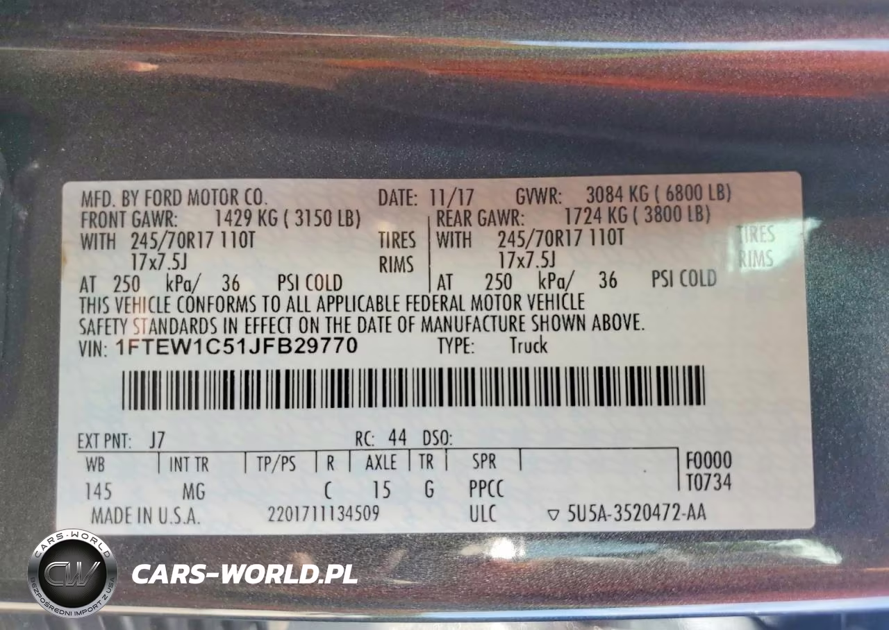 2018 Ford F150 Supercrew VIN:1FTEW1C51JFB29770 - 12