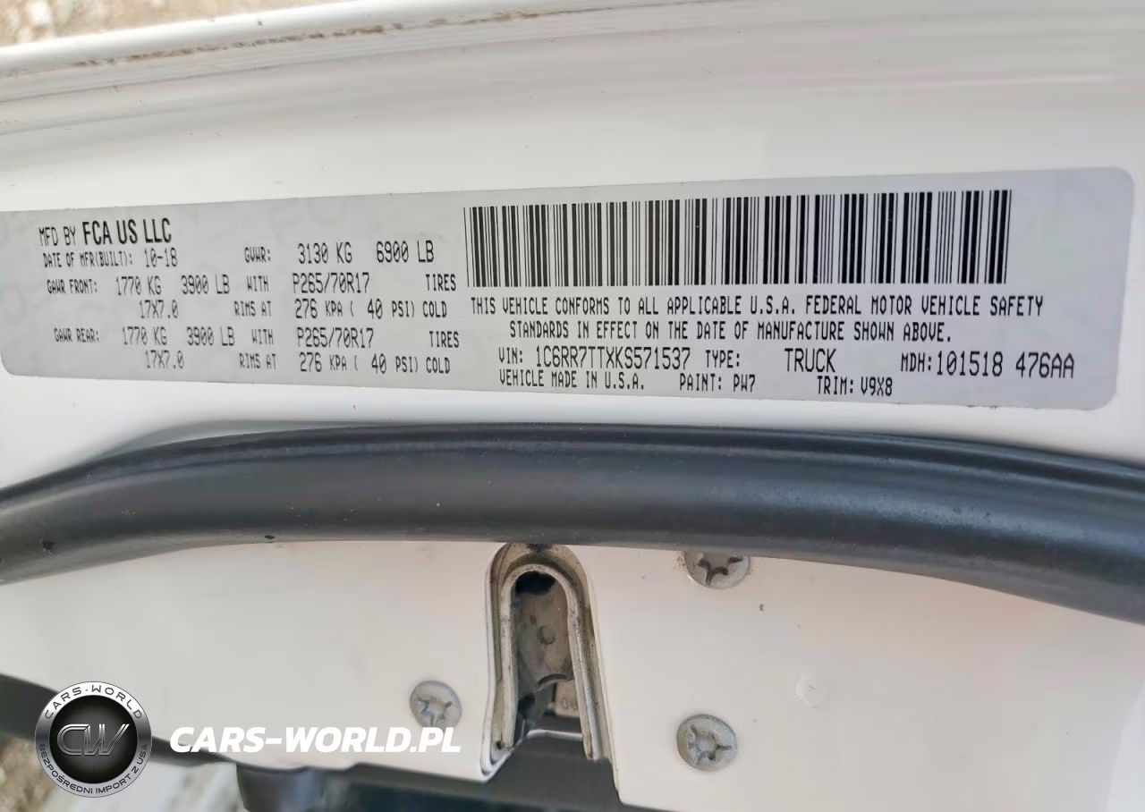 2019 Ram 1500 Classic Slt VIN:1C6RR7TTXKS571537 - 12