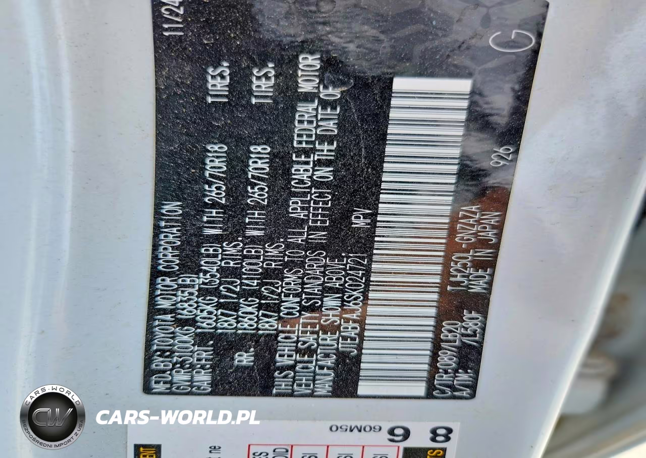 2025 Toyota Land Cruiser VIN:JTEABFAJ6SK024721 - 13