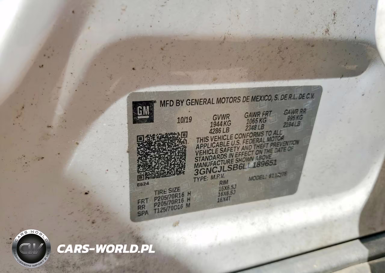 2020 Chevrolet Trax 1Lt VIN:3GNCJLSB6LL189651 - 13