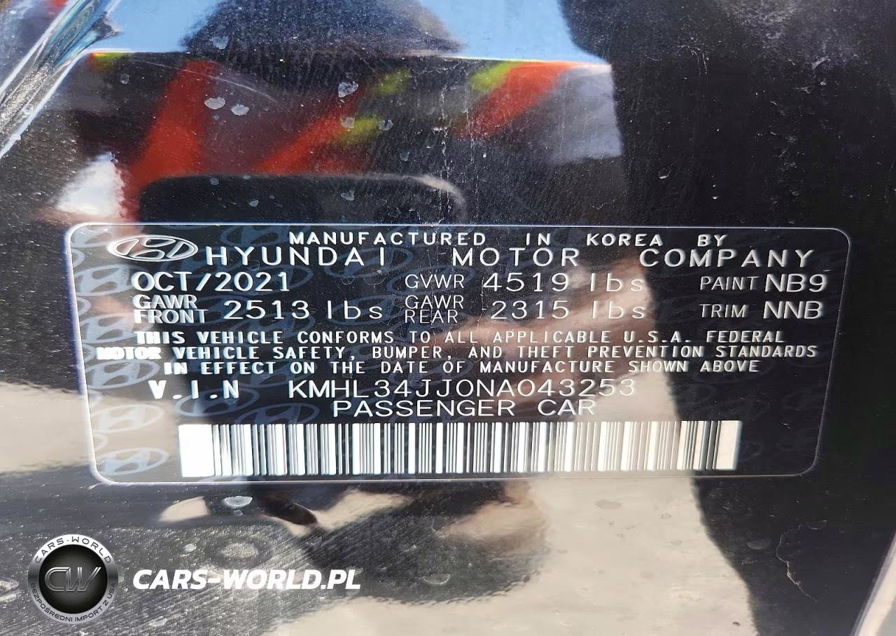 HYUNDAI SONATA HYB VIN:KMHL34JJ0NA043253 - 12
