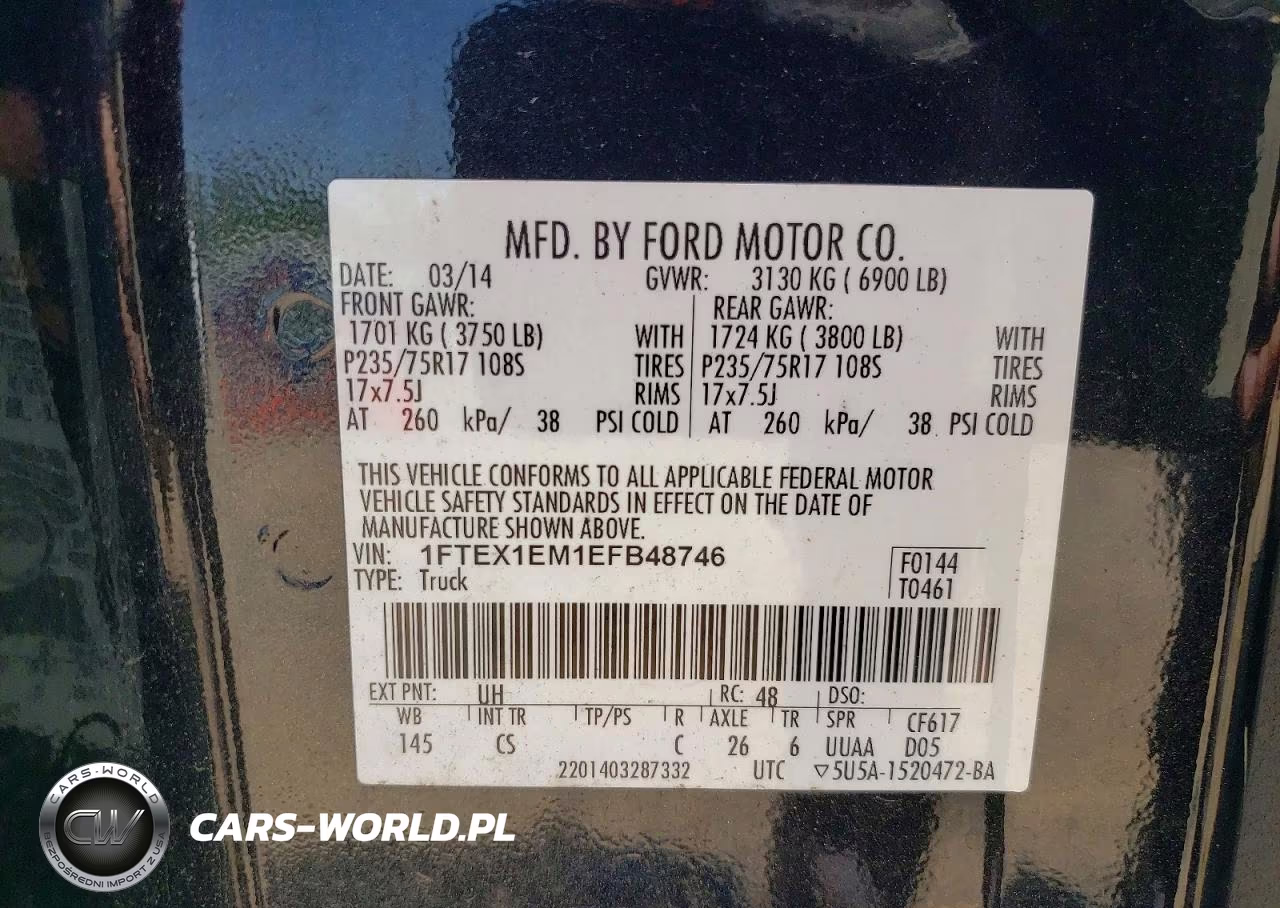 2014 Ford F150 Super Cab VIN:1FTEX1EM1EFB48746 - 12
