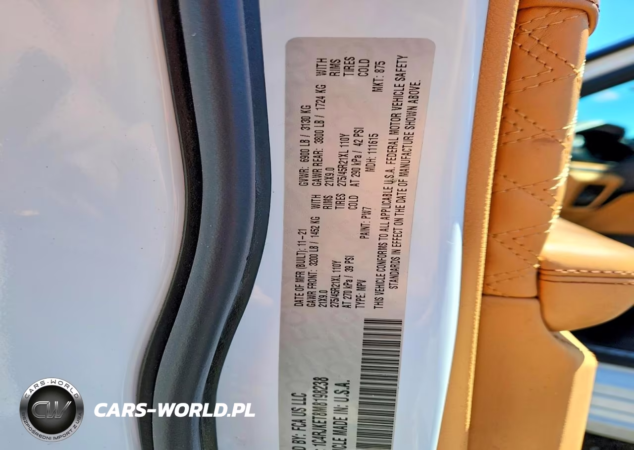 2021 Jeep Grand Cherokee L Summit VIN:1C4RJKET8M8198238 - 13