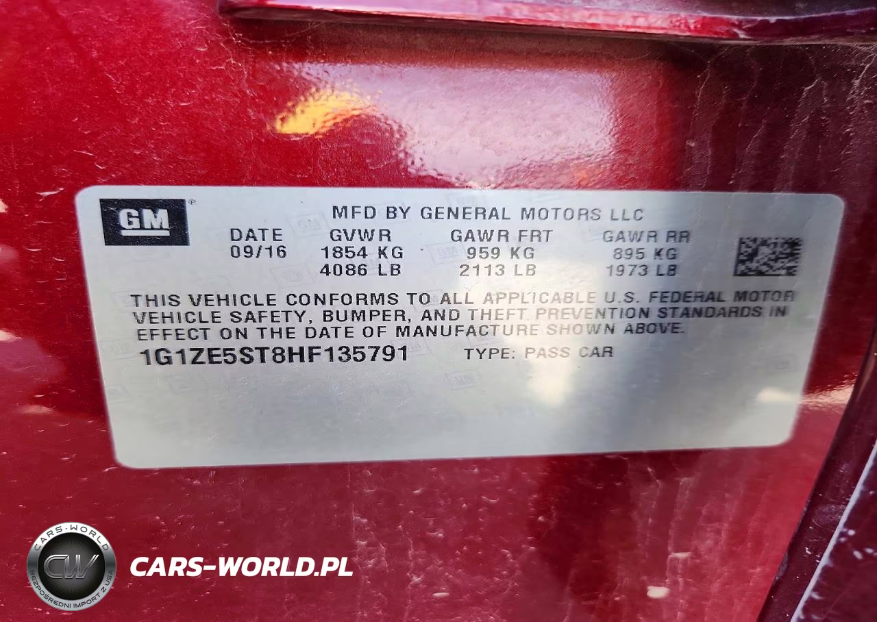 2017 Chevrolet Malibu Lt VIN:1G1ZE5ST8HF135791 - 12