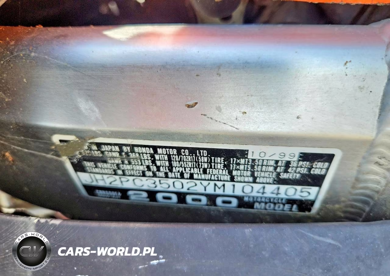 2000 Honda Cf4 VIN:JH2PC3502YM104405 - 9