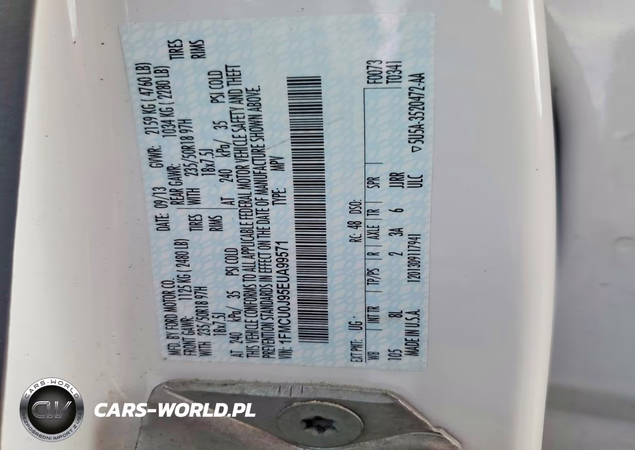 2014 Ford Escape Titanium VIN:1FMCU0J95EUA99571 - 13