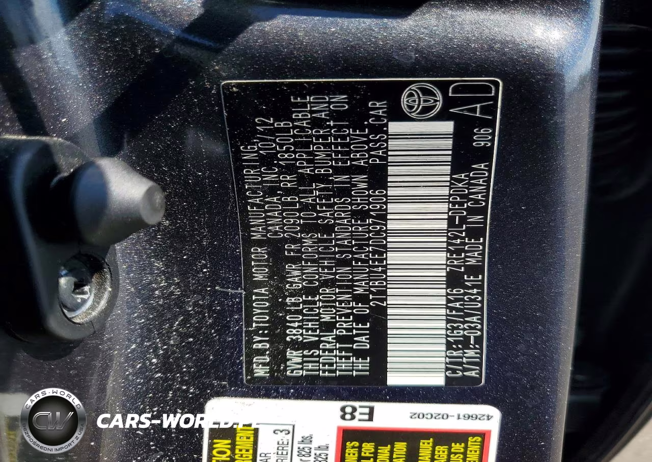 2013 Toyota Corolla L VIN:2T1BU4EE7DC971906 - 12