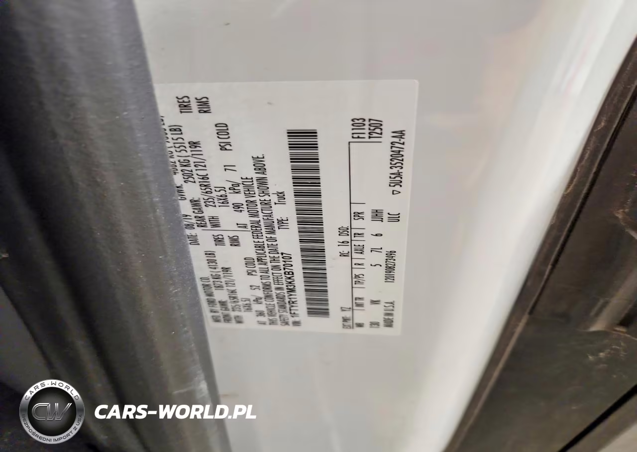 2019 Ford Transit 250 Delivery Van VIN:1FTYR1YM3KKB70107 - 13