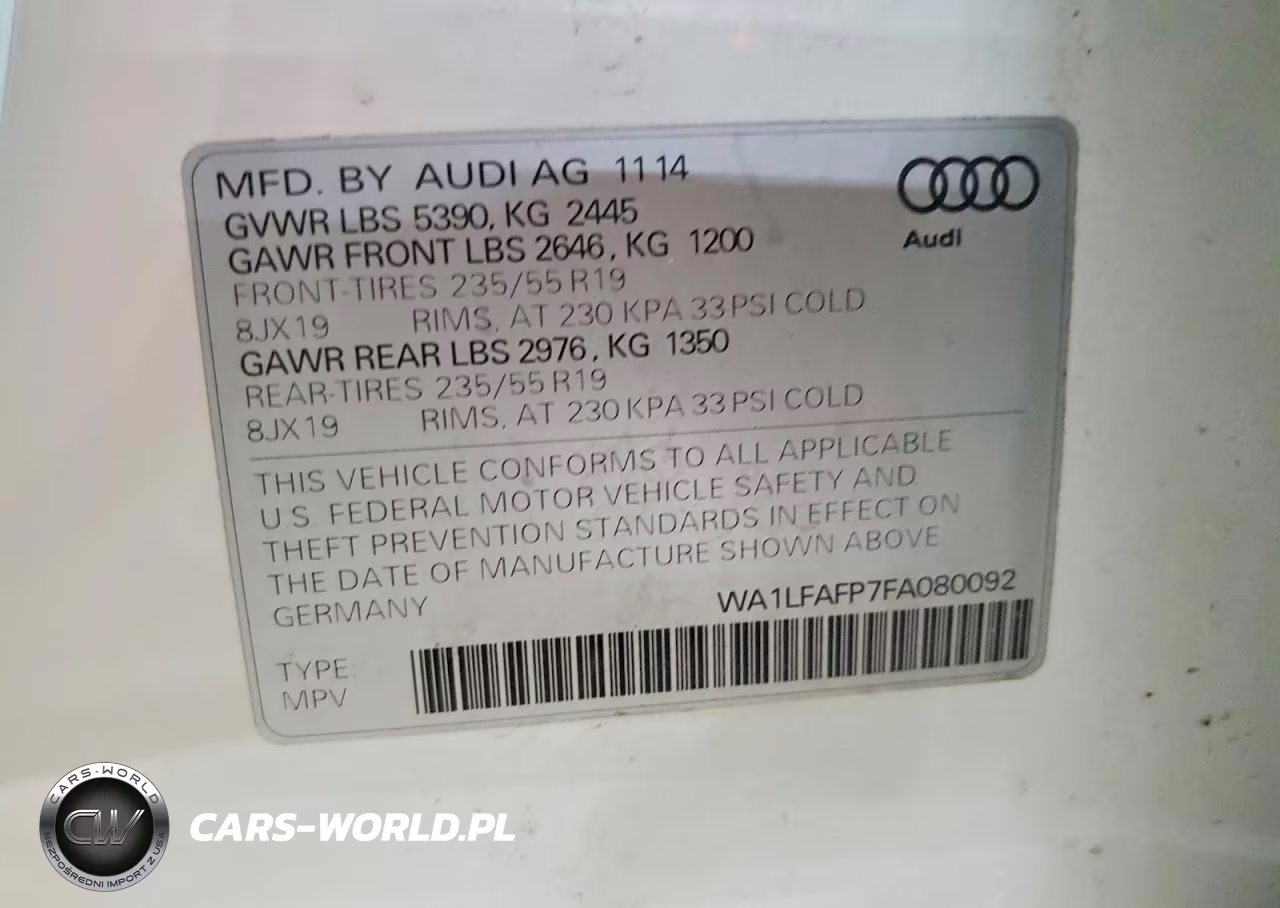 2015 Audi Q5 Premium Plus VIN:WA1LFAFP7FA080092 - 12